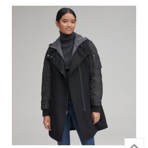 ANDREW MARC  ROWAN MIXED MEDIA WOOL COAT